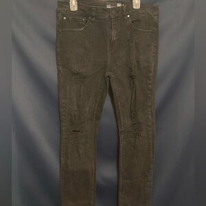 RSQ Black Skinny Jeans Distressed Design